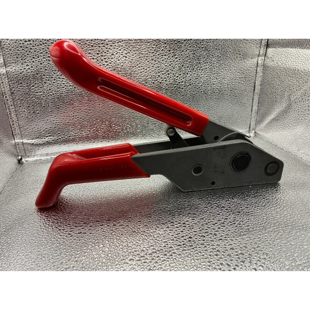 Uline H-573 Standard Poly Strapping Tensioner Manual Tool Red Gray Heavy Duty
